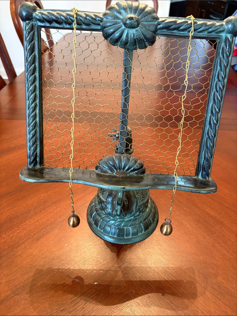 Gently used McKenzie childs cookbook stand
